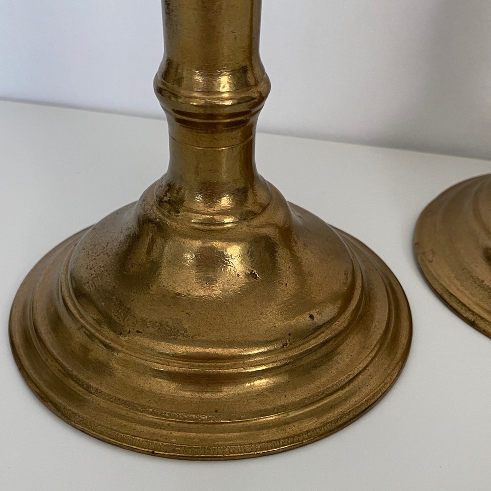 Stunning Large Brass Candlestick Holders - Picture 4 of 8